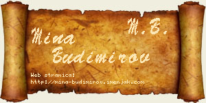 Mina Budimirov vizit kartica